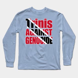 Trinis Against Genocide - Flag Colors - Back Long Sleeve T-Shirt